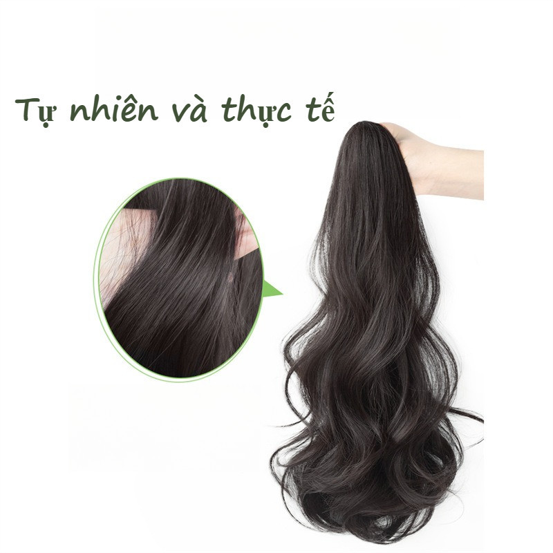 45cm Tóc Giả Đuôi Ngựa Xoăn Dài - Bồng Bềnh Tự Tin! Mái tóc xoăn tự nhiên,  Siêu mềm mại