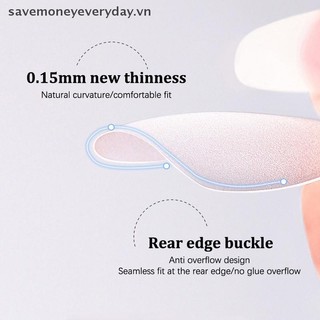 [savemoneyeveryday] 100 Chiếc Bấm Vào Đầu Móng Tay Full Cover Miếng Dán Móng Tay Giả Siêu Mỏng Gel Hệ Thống Nối Dài Móng Tay Giả Rõ Ràng Phụ Kiện Nghệ Thuật [vn]
