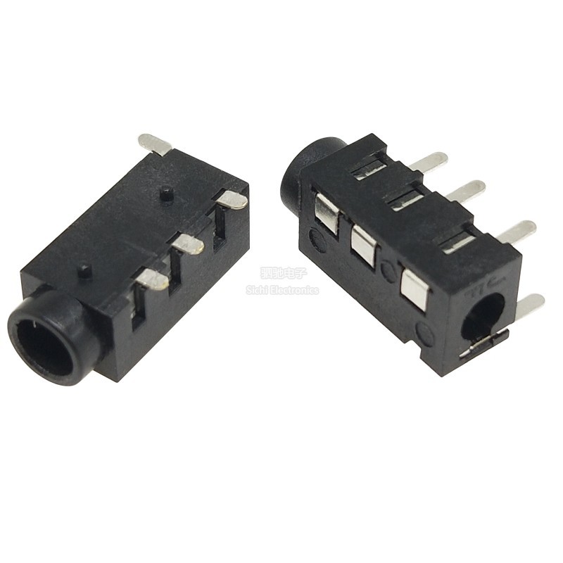 PJ-320D 3.5 Ổ Cắm Tai Nghe Ổ Cắm Tai Nghe Jack 3.5 Cổng 3 + 1 Trái Ba Phải Một 4P PJ320D