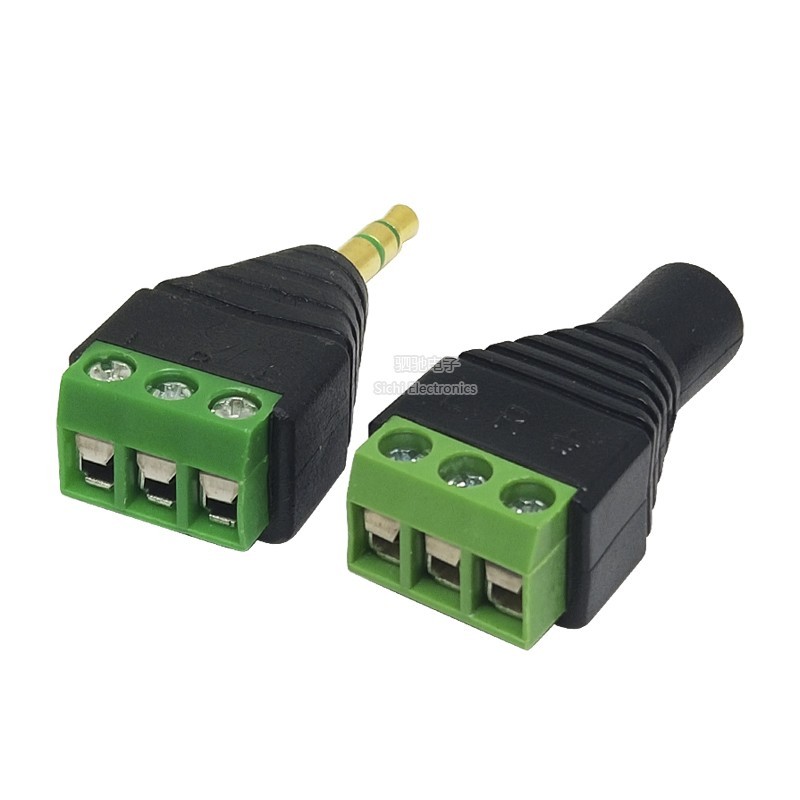 Hàn-Miễn phí 3,5mm Vàng-Plat Xanh Thiết Bị Đầu Cuối Tai Nghe Cắm Âm Thanh Nữ Ổ Cắm Adapter Dual-Audio Stereo 2 / 3 / 4 Phần
