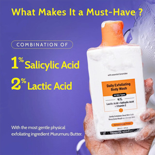 Exfoliating Body Wash Exfoliating for Dry Rough Bumpy Strawberry Skin 236ml
