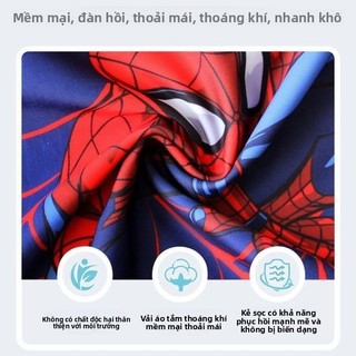 Đồ bơi Spider Man cho bé trai - Bộ 3 món tay ngắn, nhanh khô, chống nắng