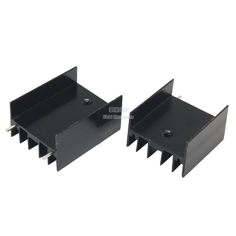 Bộ tản nhiệt 23 * 16 * 25mm 23 * 16 * 30 với kim đen TDA7294 / L298, v.v. IC Bộ tản nhiệt chuyên dụng