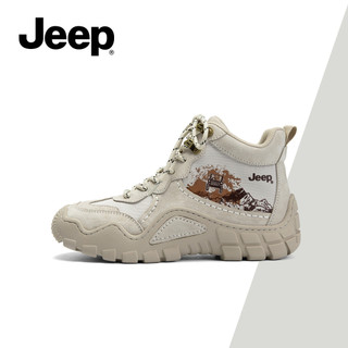 JEEP Giày Boots Nữ Thu Đông, Chống Trơn Trượt, Đế Dày, Phù Hợp Trekking