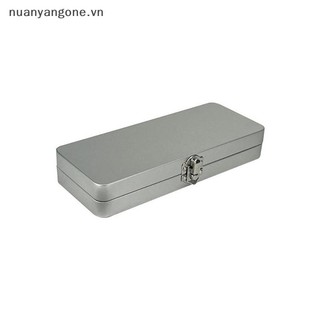 Nuanyangone.vn Hộp hình chữ nhật bằng kim loại màu xám bạc có nắp- Dành cho hóa đơn, mỹ phẩm, đồ dùng văn phòng Bảo quản-Perfect cho gia đình, văn phòng mới