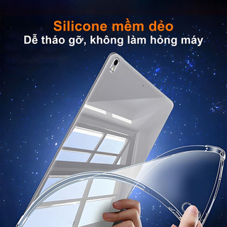 Ốp lưng iPad trong suốt silicone mềm chống sốc túi khí 4 góc cho iPad Mini 3 4 5 6 7 Air 3 4 5 6 Gen 8 9 10 Pro 11 12.9