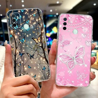 Dành Cho OPPO A53 2020 Ốp Lưng CPH2127 CPH2131 Vỏ Bướm Thời Trang Silicon Mềm Trong Suốt Ốp Lưng Điện Thoại Cho OPPO A33 2020 A53s 4G Ốp Lưng