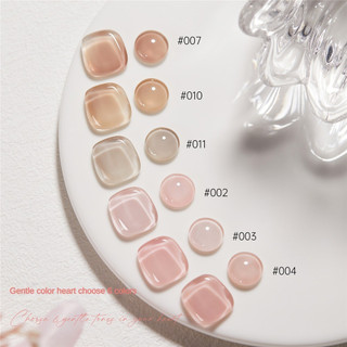 Baoshiman Sữa Thịt Thạch Móng Tay Gel Đá Trong Suốt Khỏa Thân Milky Trắng Đế Màu Sắc Quang Trị Liệu Keo Móng Tay Nghệ Thuật Làm Móng Tay Cho Tiệm Làm Móng Tay