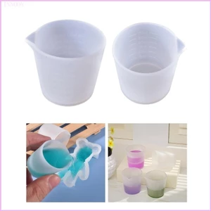 Cinna 2 Chiếc Silicon Linh Hoạt Cốc Đo Chống Dính Có Thể Tái Sử Dụng Trộn Rót Cốc
