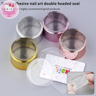 Moonlights Pháp Nail Art Stamper Với Dụng Cụ Cạo Móng Tay Silicon Trong Suốt Khuôn Dập Mẫu Cho DIY Làm Móng Tay EN