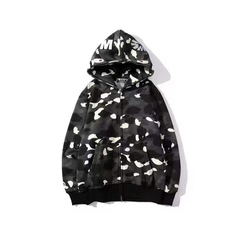 Áo Khoác Nỉ Bape Mũ 2 Lớp KCloset Áo Hoodie Nỉ Dày Dặn Dáng Rộng Nam Nữ NA954