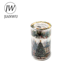 JIANWU 65mm * 200cm Ngày Giáng Sinh Series Vintage Cây Ánh Sáng Phong Cảnh Chất Liệu Cắt Băng PET Sáng Tạo DIY Tạp Chí Văn Phòng Phẩm