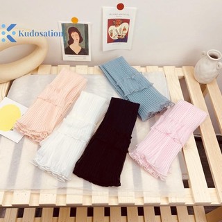Kudosation Chụp Ảnh Bầu Không Khí Lưới Sợi Hoa Bên Ren Băng Tay Hàng Ngày Mặc Quần Áo Trang Trí Cánh Tay Nữ Chống Nắng Uv Mitten
