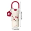 Cốc Cách Nhiệt ICUCKO, Cốc Nước Ống Hút Dung Tích Lớn 720ml, Thép Không Gỉ Chống Bụi Thời Trang Có Mặt Dây Chuyền Hoa Cốc Uống Học Sinh Cho Nữ Bé Gái