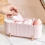 Hộp đựng mỹ phẩm MARGREDY, Hộp đựng cọ trang điểm để bàn trong suốt chống bụi, Miếng bông đa chức năng di động Dụng cụ sắp xếp trứng làm đẹp