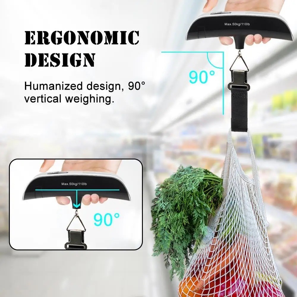 Cân Hành Lý Điện Tử 50Kg – Cân Treo Mini Cầm Tay Tiện Lợi Cho Du Lịch & Vận Chuyển