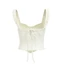 Pealike Nữ Ruffle Viền Corset Camisole Spaghetti Dây Slim Đi Chơi Đồ Lót