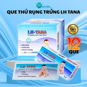Que thử rụng trứng LH tana - Hộp 12 que canh trứng rụng phát hiện thụ thai sớm, test nhanh