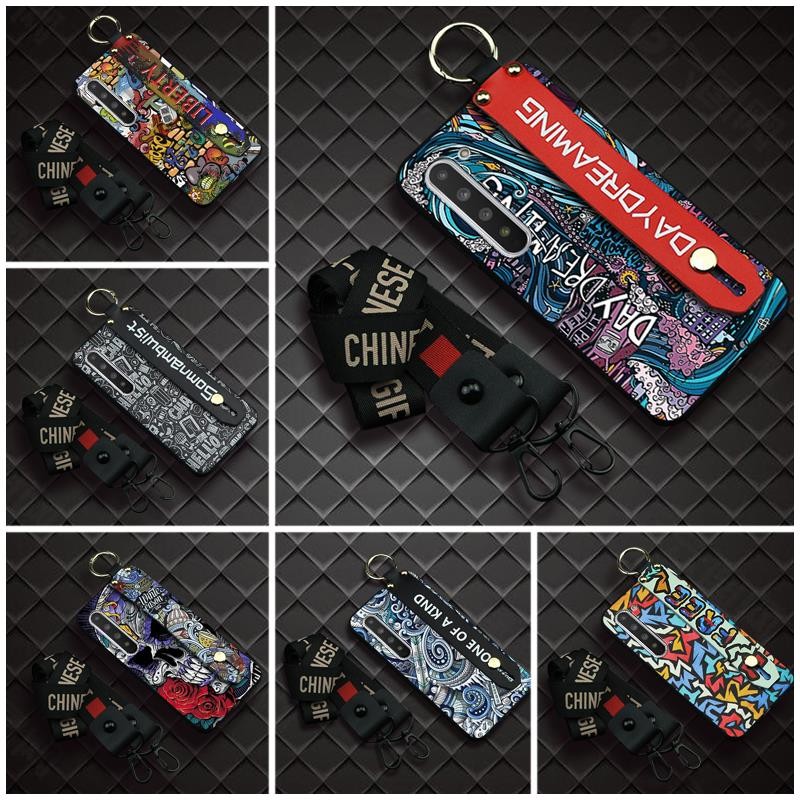 Ốp Điện Thoại Graffiti Bảo Vệ Cho Sharp Aquos R5G Silicone Cá Tính Thiết Kế Thời Trang Ốp Lưng Chống Sốc Bền Chống Bụi Bẩn Dây Đeo Tay Chống Va Đập Giá Đỡ Điện Thoại Dây Đeo Cổ Tay