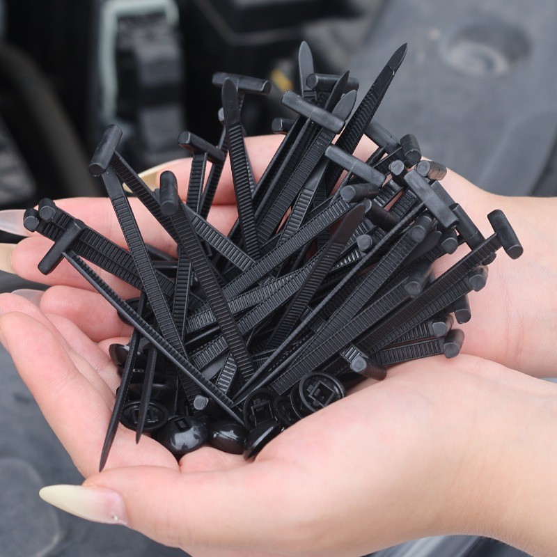 Khóa Nylon chịu thời tiết - Dụng cụ khóa cố định lâu dài - Dây buộc cáp hai khe cắm được nâng cấp cho thân xe​
