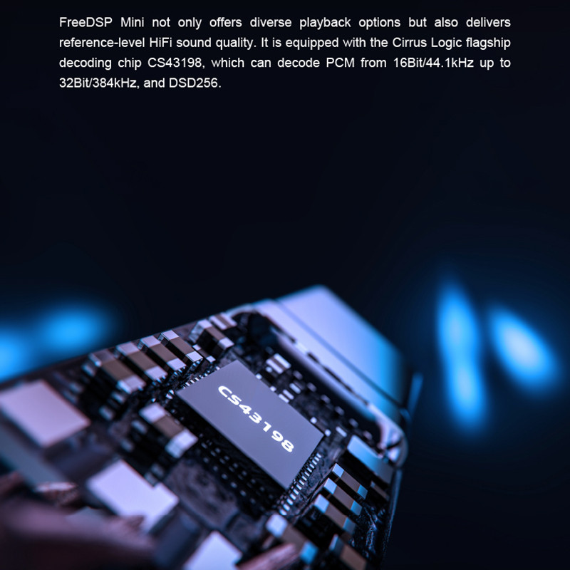 MOONDROP FreeDSP Mini HiFi DAC Bộ khuếch đại giải mã thu nhỏ USB-C di động được trang bị bộ chuyển đổi CITA CS43198 3.5mm