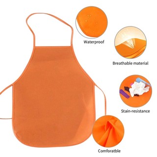 LOOKSHOW Unisex Nhiều Màu Sắc Trẻ Em Tạp Dề Trơn Không Dệt Tranh Vải Nướng Trẻ Em Tạp D8R5
