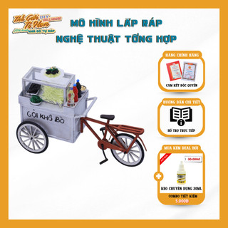 Mô hình gỗ tự lắp ráp DIY- Thế Giới Tí Hon- Hàng Rong- XE GỎI KHÔ BÒ - HR15 (Sản phẩm chưa kèm keo)