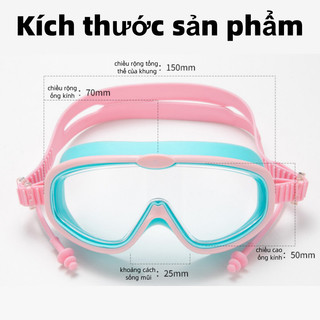 【BabyJoy】Kính bơi trẻ em,mắt kính hd trong suốt,Chống Sương Mù Không Thấm Nước Độ Nét Cao,gọng Silicon Mềm Mại