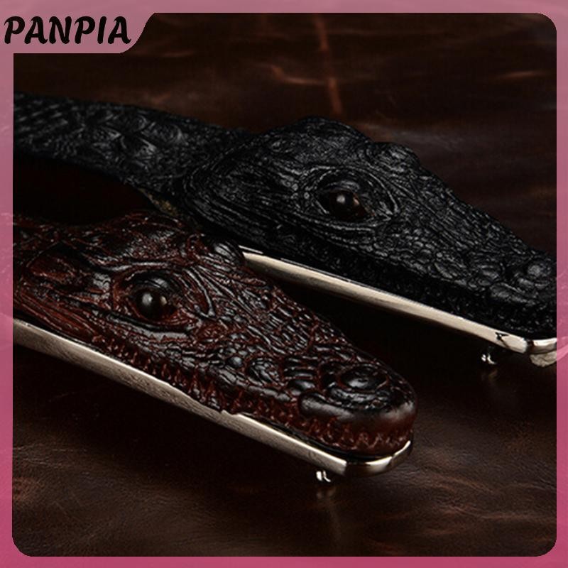 PANPIA-Crocodile Họa Tiết Nam Da Dây Đeo Thắt Lưng Thời Trang Trung Niên Công Sở Thường Ngày