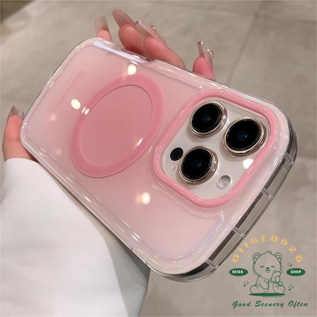 Túi khí IMD gradient từ tính Vỏ điện thoại iphone16 Pro Max 15 14 13 12 Vỏ cho vỏ iPhone Vỏ mềm silicon TPU chống sốc
