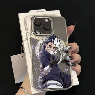 Ốp điện thoại Sasuke Naruto Obito Naruto cho iPhone16 15 14 11 13 12 X XS Pro Max XR Mini Xr 7 8 Plus Vỏ bảo vệ từ tính chống sốc trong suốt không màu vàng