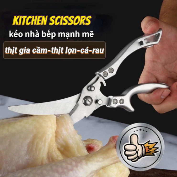 Kéo Cắt Gà Kéo Cắt Gà Vịt Không Gỉ Mạnh Mẽ Kéo Thép Cắt Xương Cắt Thịt Cao Cấp Siêu Bền DT059