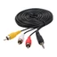 Cáp chuyển đổi Video âm thanh GODD 3 5mm Nam sang 3RCA Đầu nối phích cắm cho loa