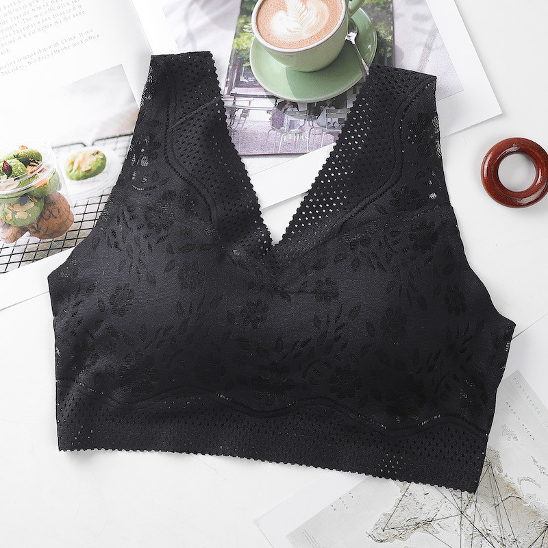 Áo vest ngực bọc lưng mỏng đẹp dành cho nữ tập hợp không có thắt lưng có đệm ngực để thu thập cặp đế ngực cộng với kích thước áo ngực liền mạch đồ lót