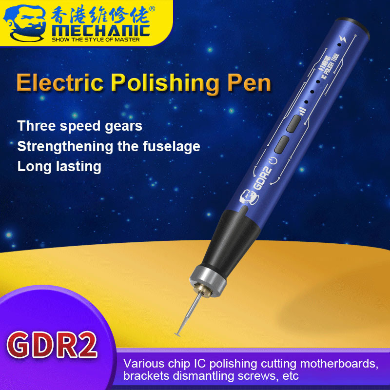 MECHANIC GDR2 Bút Đánh Bóng Điện Đa Năng Để Sửa Chữa Điện Thoại Di Động Bo Mạch Chủ PCB IC CPU Cắt Bút Đánh Bóng Dụng Cụ