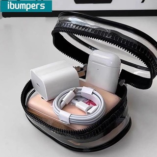 Ibumpers Túi lưu trữ cáp trong suốt Lưu trữ di động / Phụ kiện trang trí