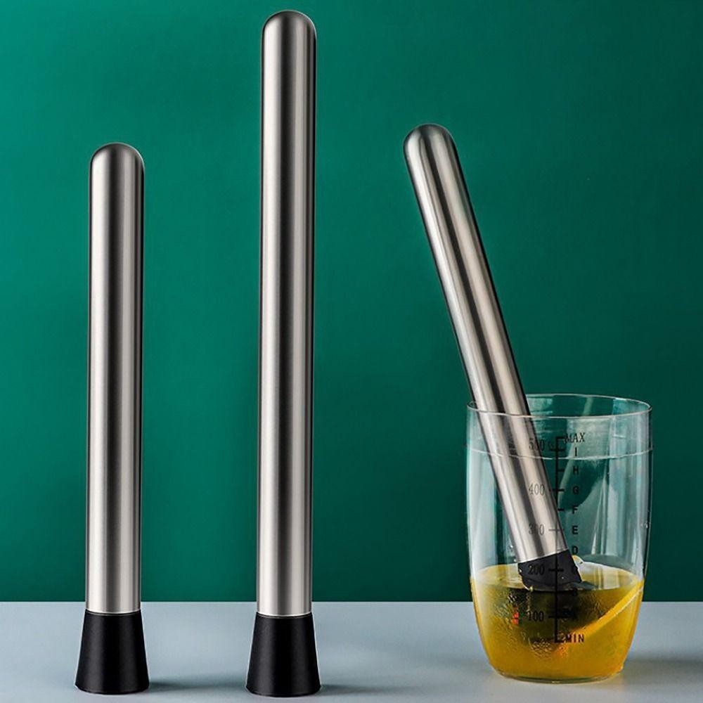 JVSUB Ice Cocktail Nghiền nát, Thanh Dụng cụ ép búa chanh bằng thép không gỉ, Cocktail bền bỉ Popsicle Mash Juice Stick Popsicle Smash Batter để uống trái cây DIY