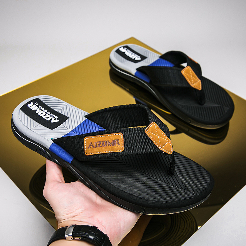 Chuanglong Xuyên Biên Giới EVA Nam Flip-Flops Mặc Ngoài Chống Trơn Trượt Khử Mùi Đi Biển Nam Hộ Gia Đình F