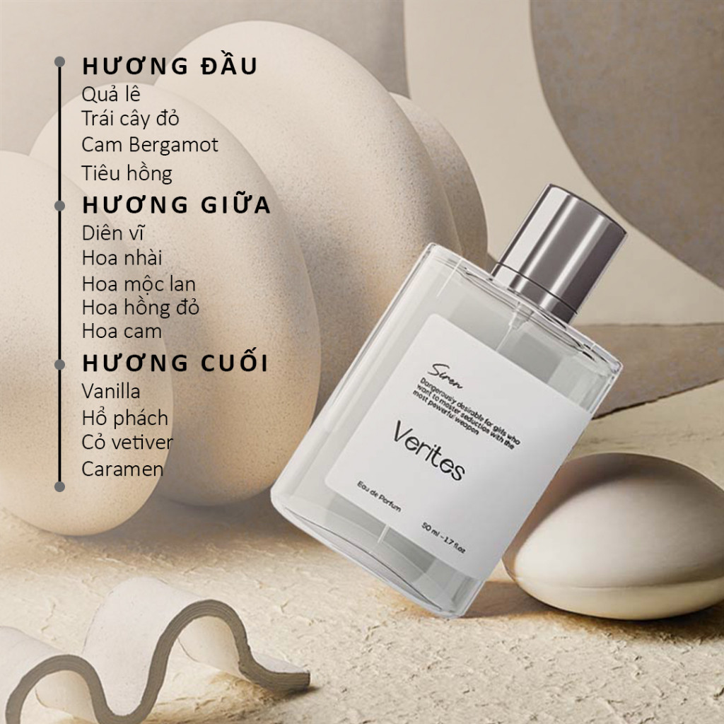 Ảnh Nước Hoa Nữ VERITES Siren Tinh tế, Gợi cảm, Sang trọng 50ml 2
