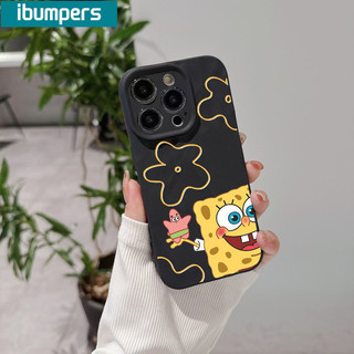 ibumpers Ốp lưng Iphone Cute Couple Spongebob Hoạ Tiết Ốp Điện Thoại nhám Mỏng Silicone Mềm Chống Sốc Chống Bẩn Cho Iphone 15 14 12 13 11 Pro Max IP 7 8 Plus Iphon X XS XR