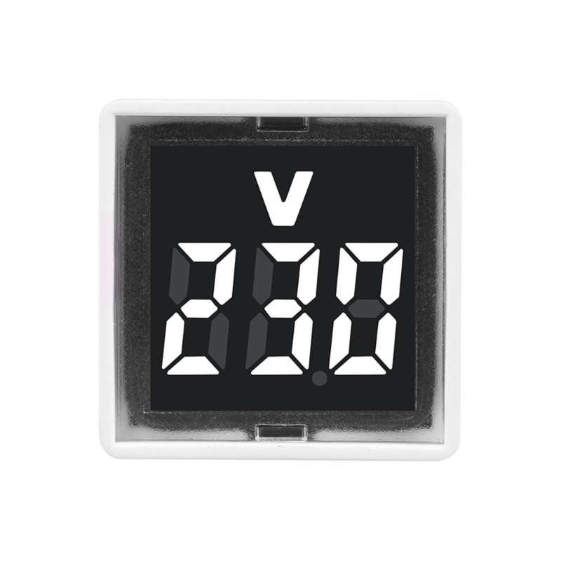Winn điện áp nhỏ Chỉ báo có đèn LED 220V 230V Đế chống bụi Đa chức năng Vôn kế kỹ thuật số nâng cấp cho D