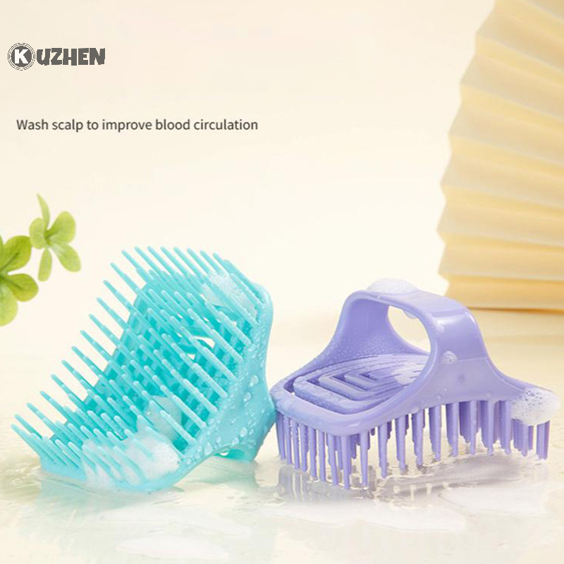 Kuzhen Dầu Gội Da Đầu Máy Mát Xa Tóc Dầu Gội Massage Lược Tắm Massage Bàn Chải Da Đầu Massage Tóc Tắm Bàn Chải Lược Chăm Sóc Dụng Cụ HOT