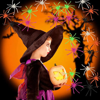 Mini Giả Nhện Đồ Chơi Kinh Dị Prank Halloween Nhện Cho Trang Phục Tiệc Trang Trí Halloween