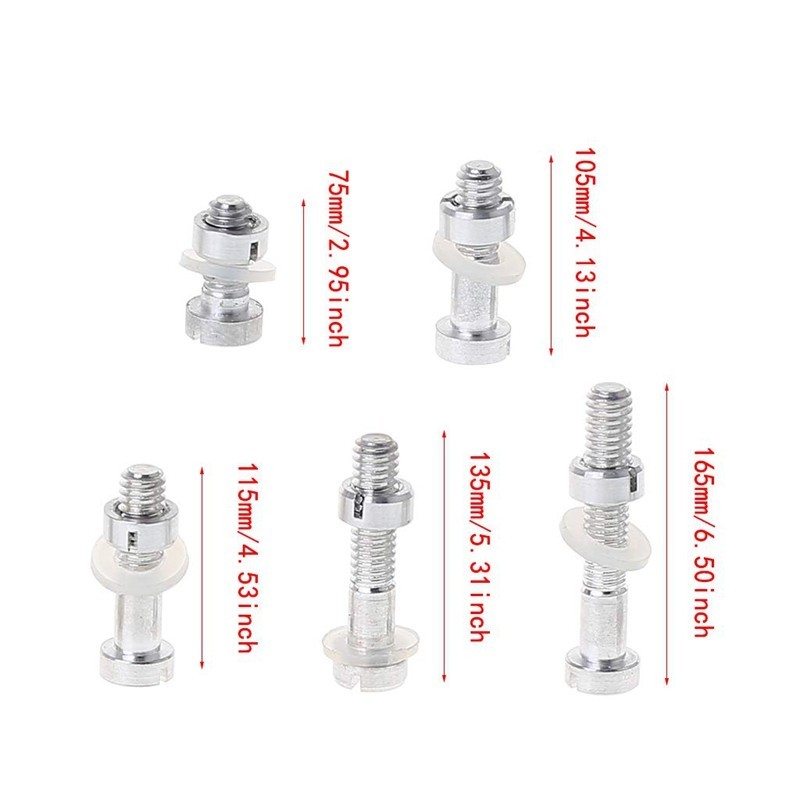 💖5 Chiếc M2.5 Vít Bu Lông Đai Ốc Vòng Đệm Bộ Bàn Xoay Headshell Stylus Gắn Vinyl LP Ghi Máy Nghe Nhạc