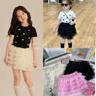 CV10-[tomnaukids] Chân váy xếp ly tầng cho bé gái size từ 8-35Kg