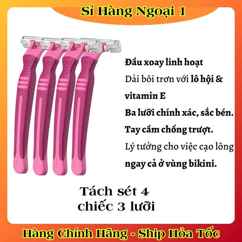 [CÓ CHE TÊN] Dao cạo Balea 2 và 3 lưỡi kép dùng cạo lông body & Bikini đầu xoay linh hoạt của Đức- Mẫu mới Đủ Bill