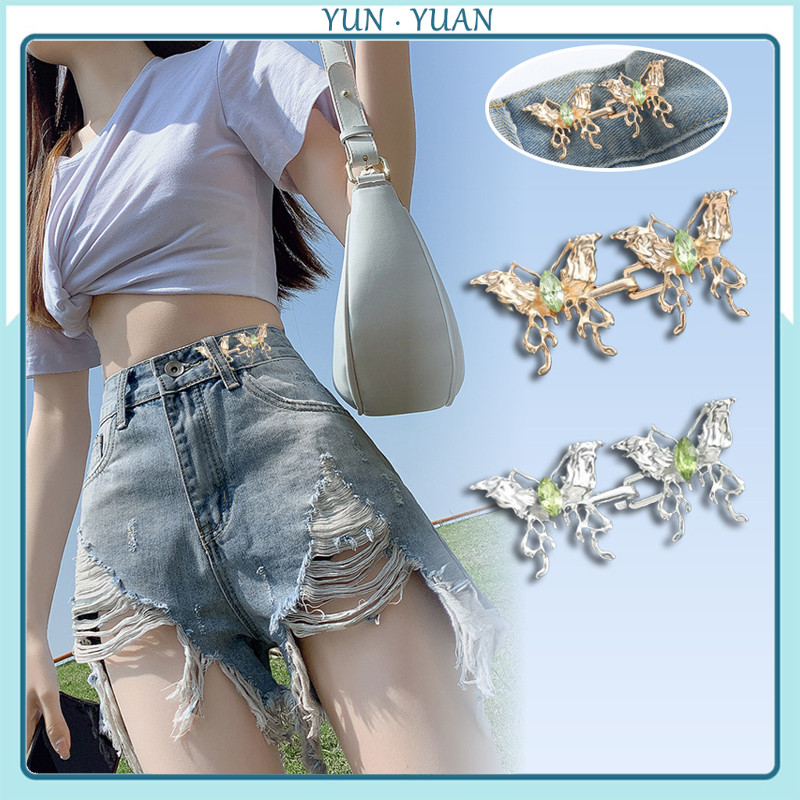 [Yunyuan] Khóa thắt lưng cá nhân hình con bướm dạng lỏng có thể tháo rời Công cụ thắt lưng không cần đinh và không cần đường may