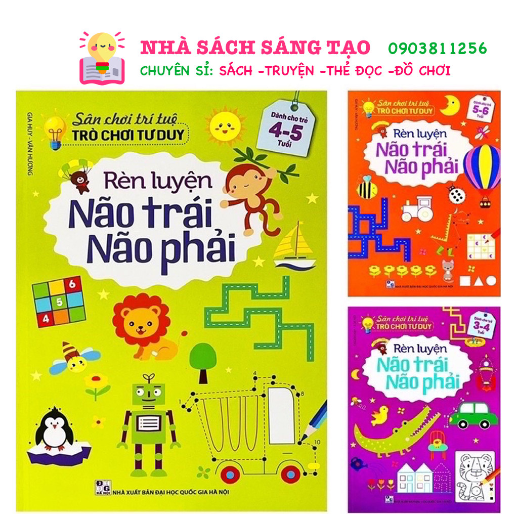Ảnh Sách - Sân chơi trí tuệ trò chơi tư duy rèn luyện não trái não phải dành cho trẻ từ 3-6 tuổi (lẻ 1c) 1