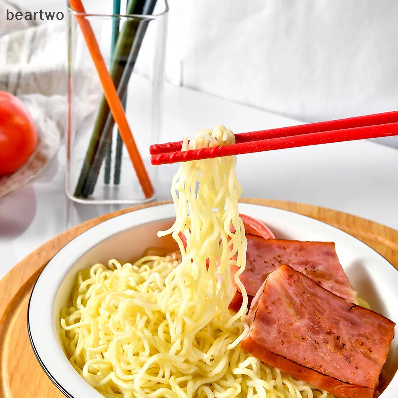 < Beartwo > Bộ Đũa Silicon Nhật Bản Chống Trơn Trượt Mì Sushi Đũa Thực Phẩm Bộ Đồ Ăn Nhà Bếp Quà Tặng Bộ Đồ Ăn Đẹp