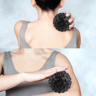 Pu Foam Bump Fascia Ball Thư giãn cơ bắp Bóng Massage thể dục Chống thấm nước và dễ làm sạch Bóng chăm sóc sức khỏe-Đen
